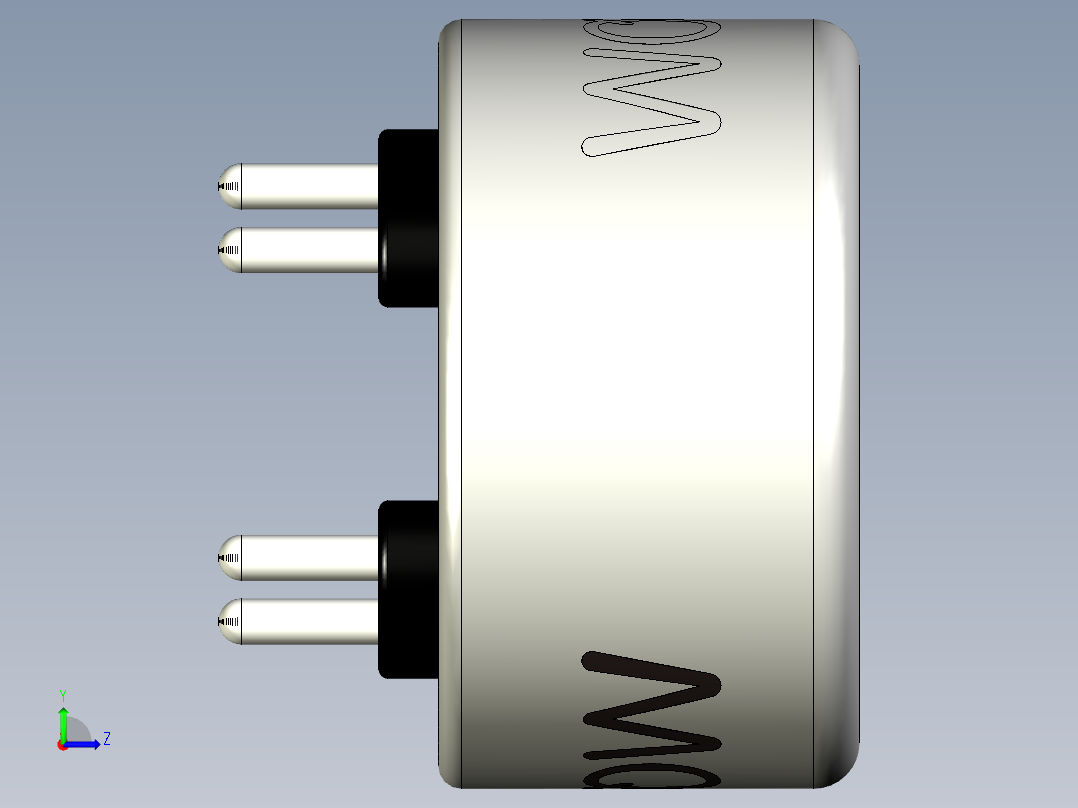 氢气 H2 的 MQ-8 气体传感器左视图