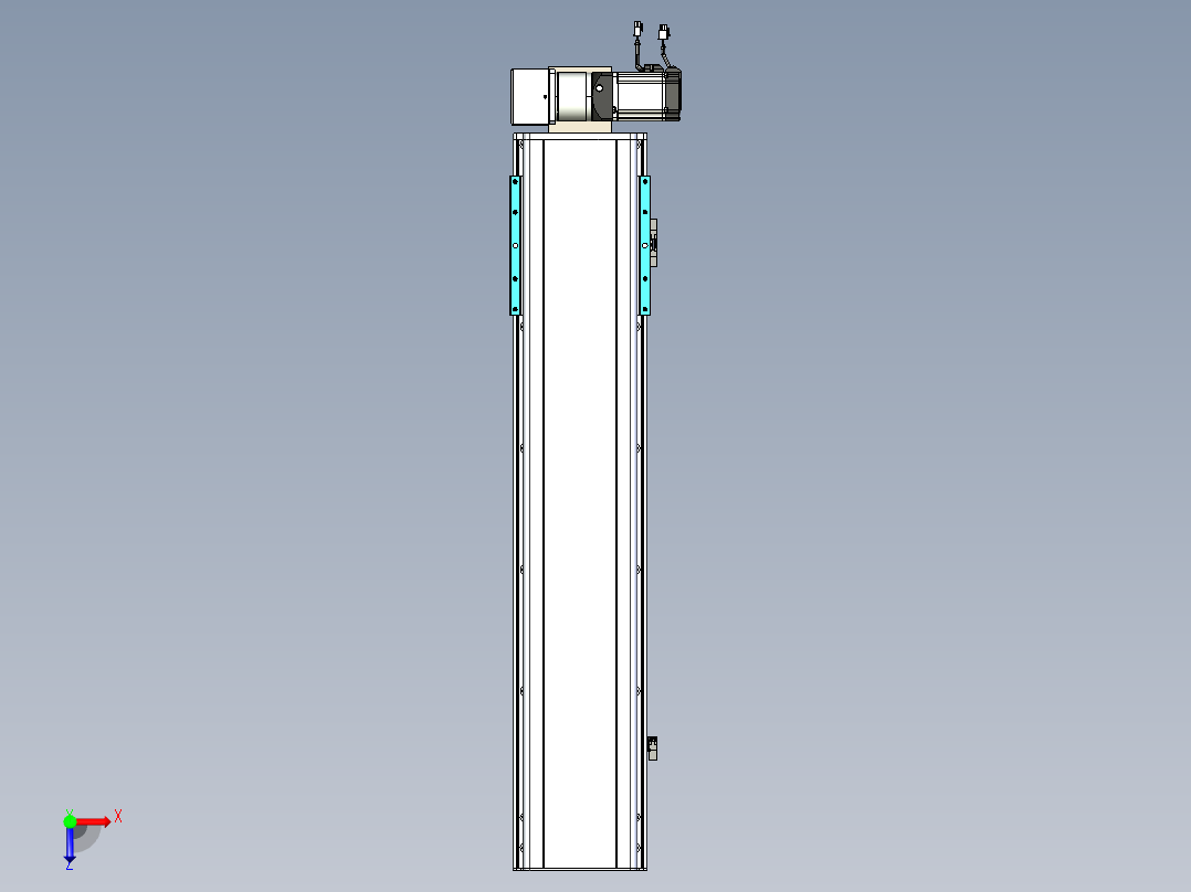 同步带滑台-半封闭B22H-L100-C-S800-LU-P75-D3-N5俯视图