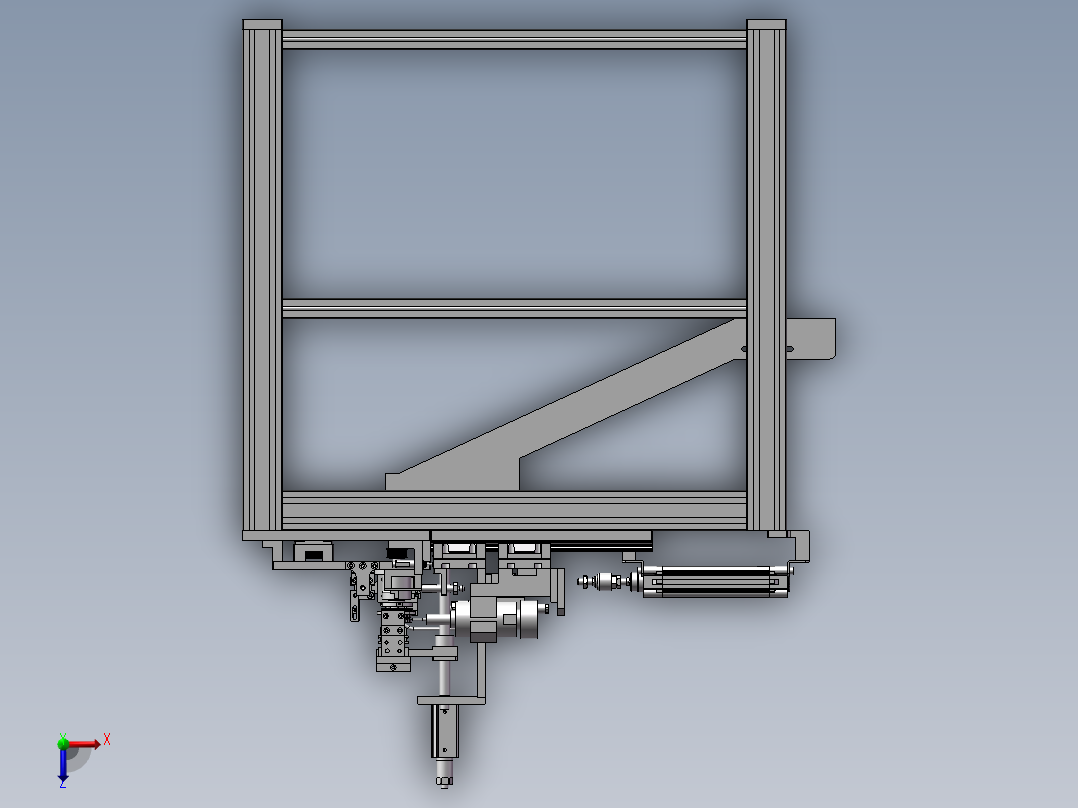 注塑件去毛刺机俯视图