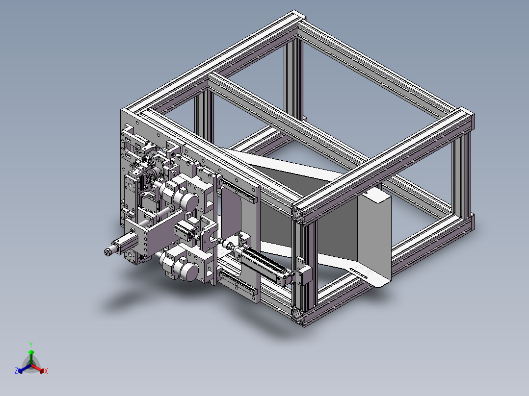 注塑件去毛刺机正等轴测图
