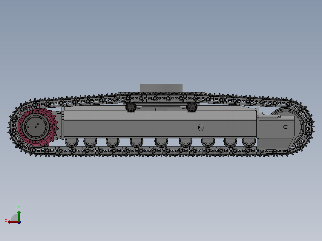 小型液压挖掘机行走部分设计含三维SW模型==J5==150yuan后视图