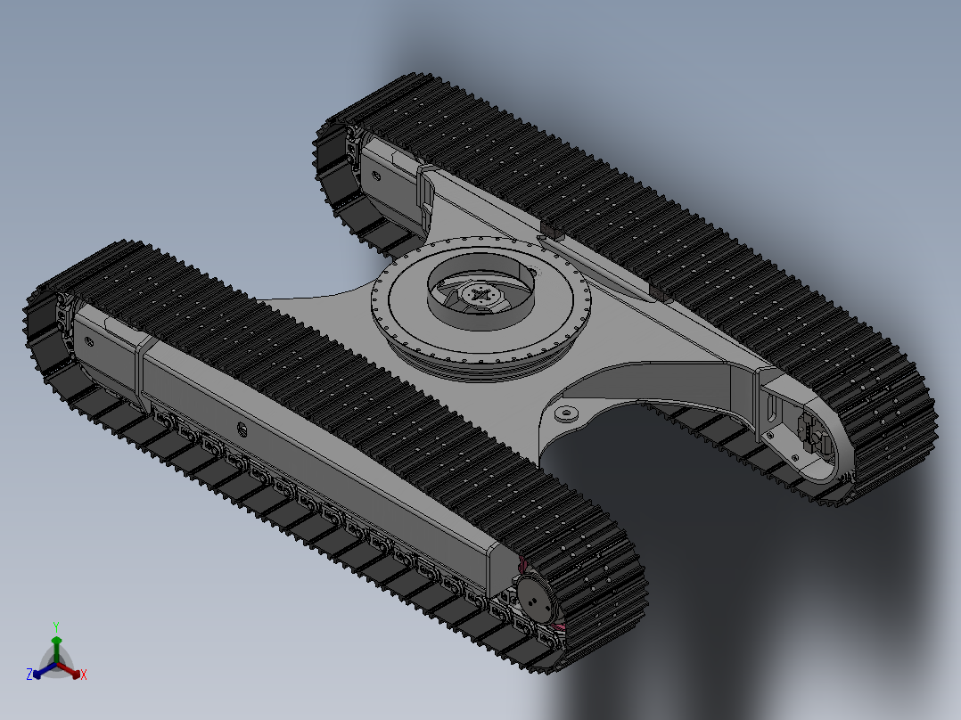 小型液压挖掘机行走部分设计含三维SW模型==J5==150yuan正等轴测图