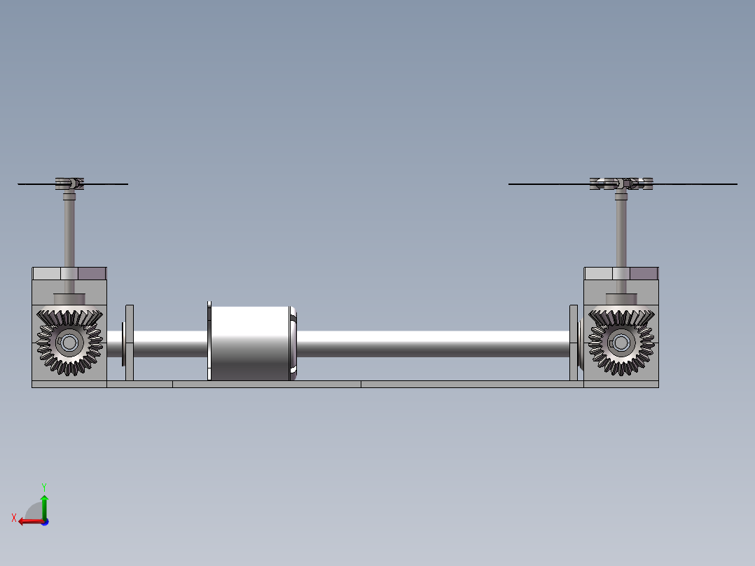 多地形移动平台之四旋翼无人飞行器后视图