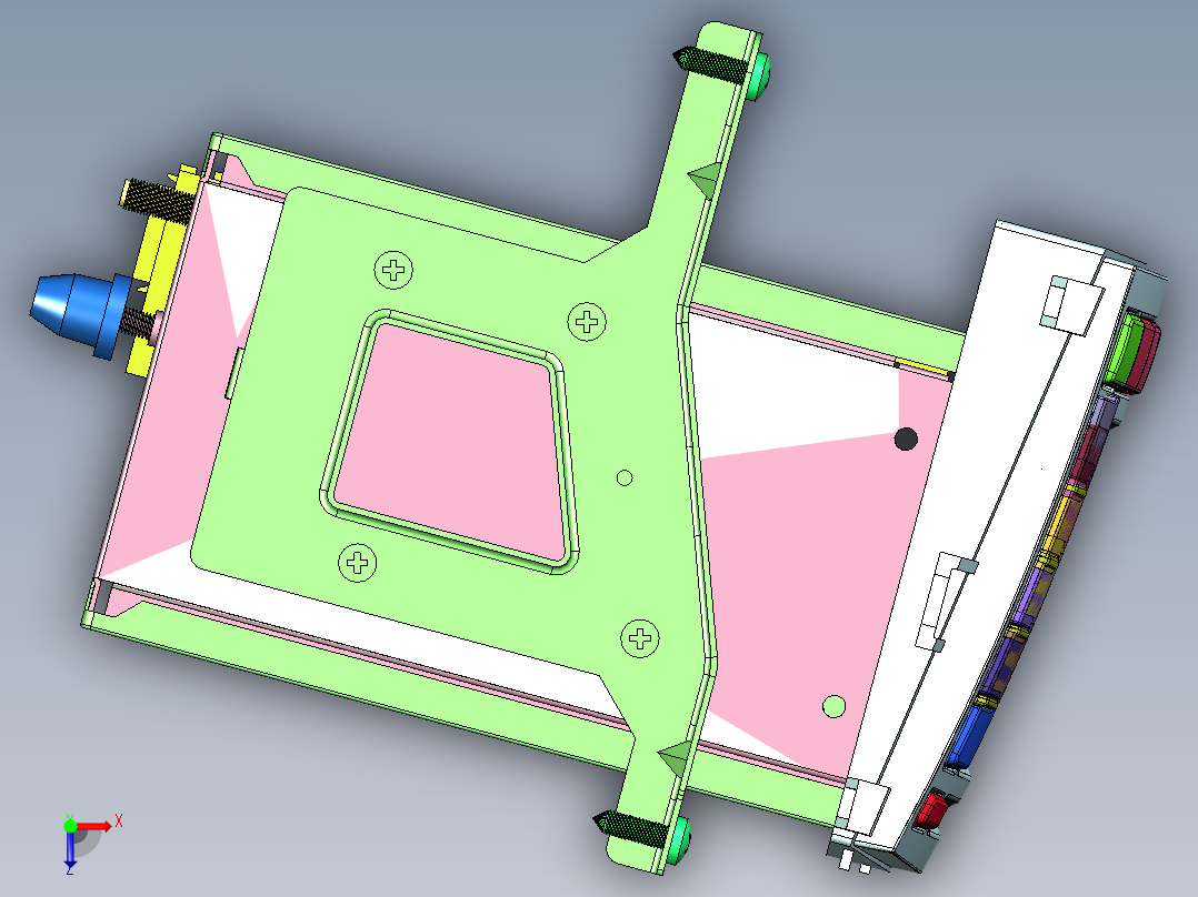 车载音频播放系统俯视图