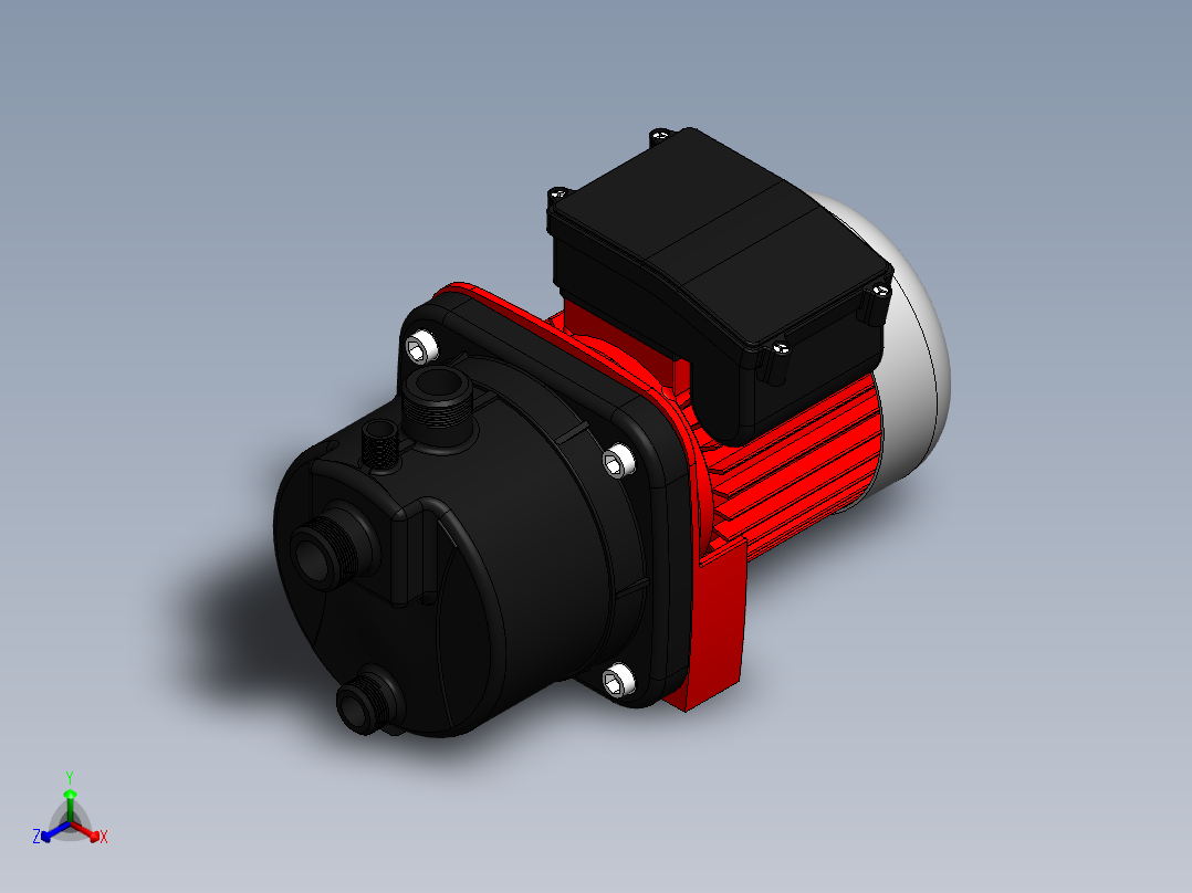 电动水泵正等轴测图