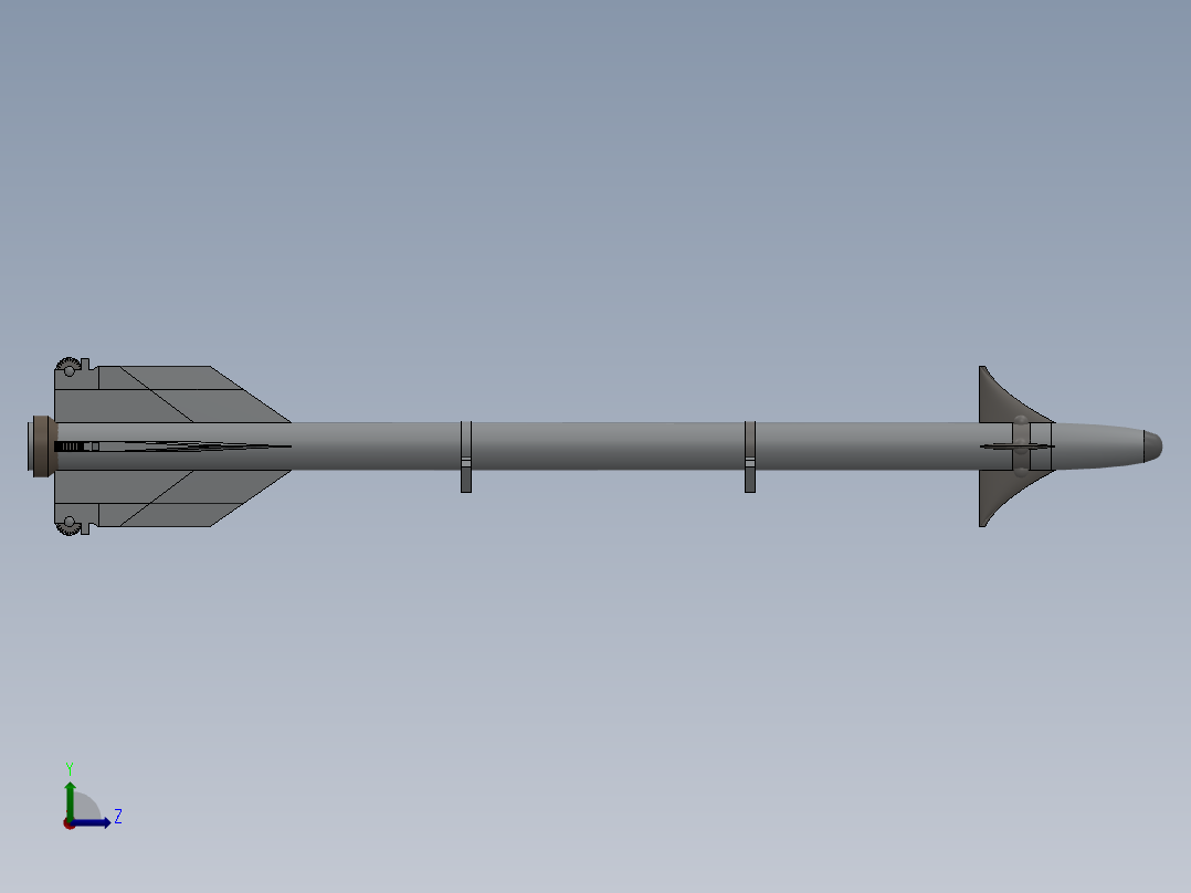 AIM-9响尾蛇导弹左视图