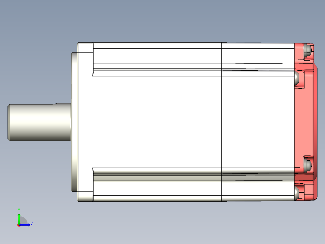 电机MS6H-80CM30BZ4-20P7.IGS左视图