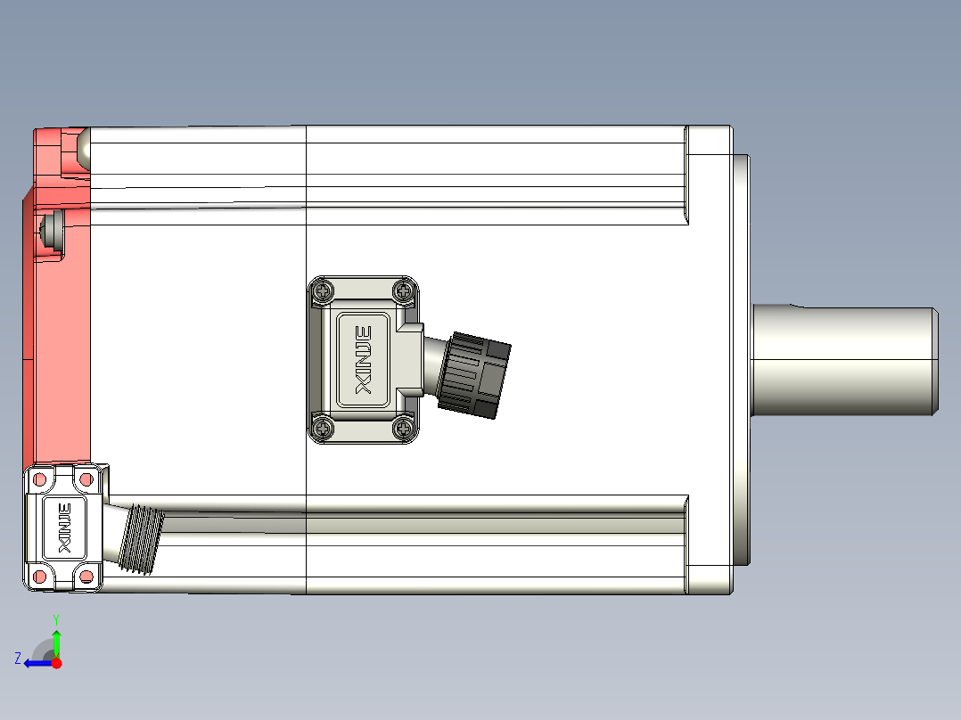 电机MS6H-80CM30BZ4-20P7.IGS右视图