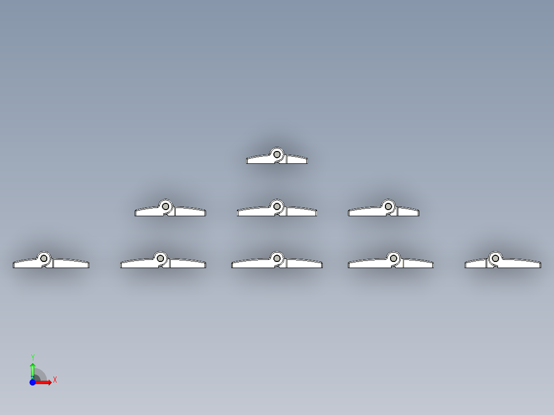铝型材合页铰链前视图