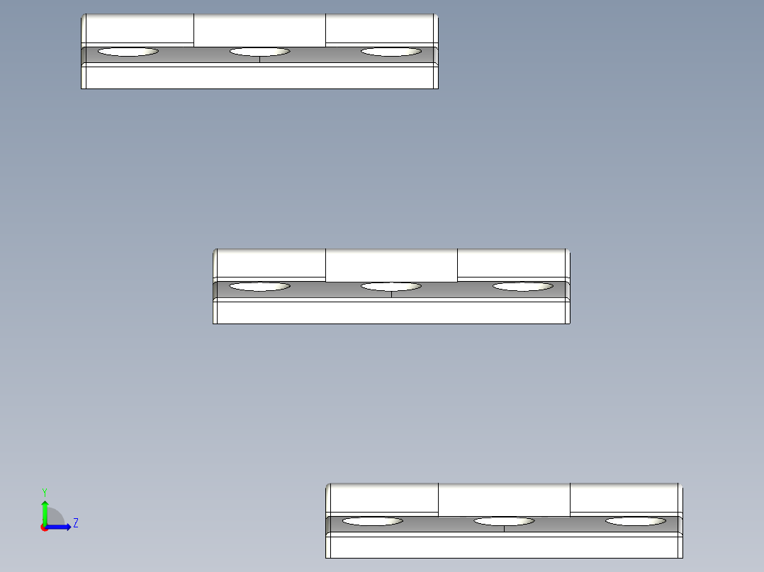 铝型材合页铰链左视图
