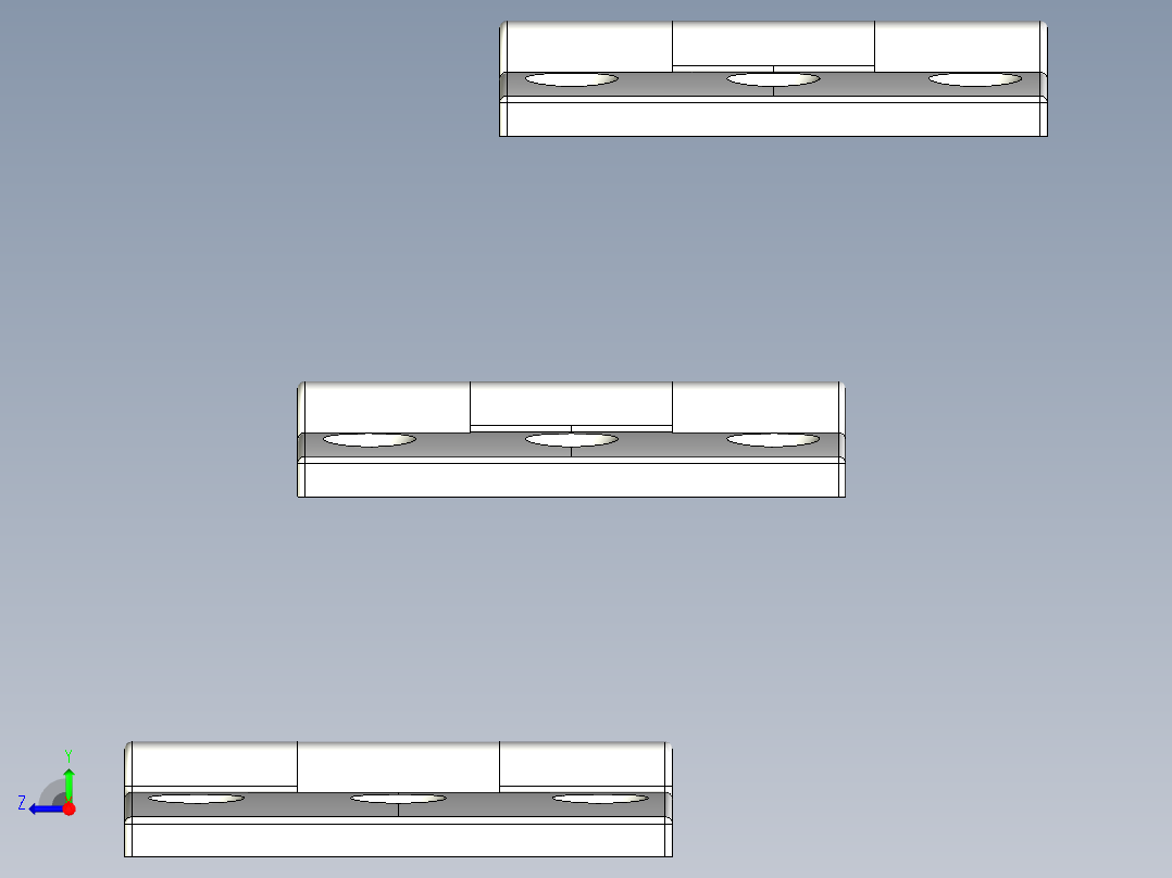 铝型材合页铰链右视图