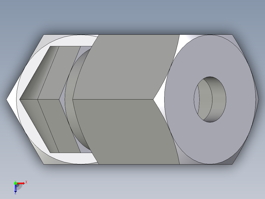 卡套式工业通用硬管接头EO_Swivel_nut_45_deg_elbow_EV06S71俯视图