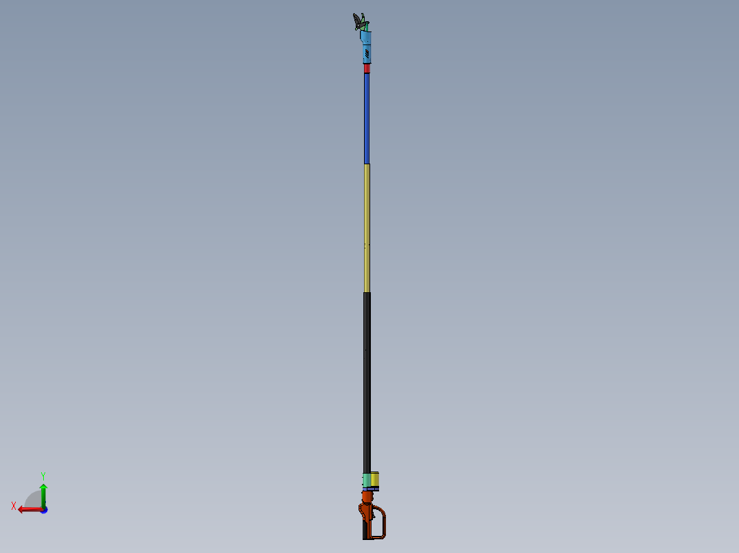 电动摘果器高枝剪（含视频仿真动画）后视图