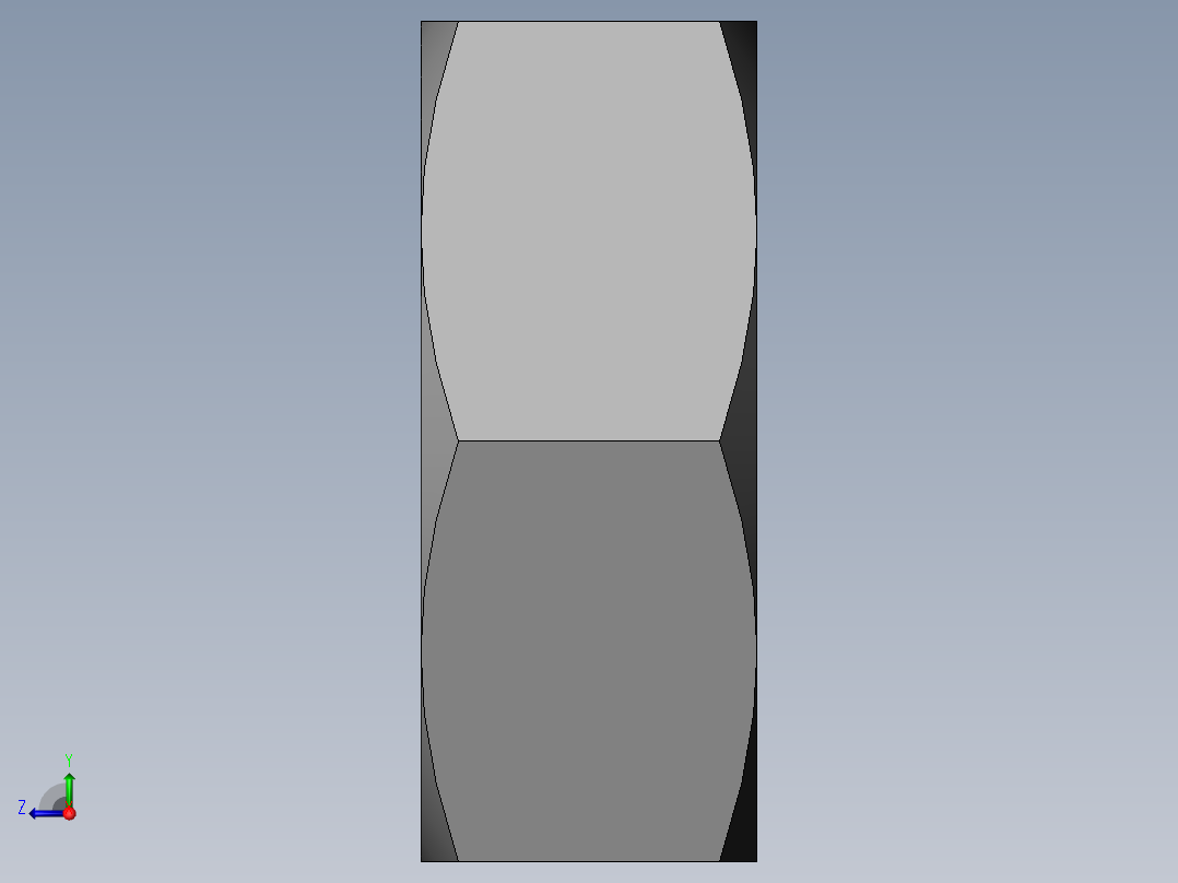 DIN 934 螺母-M2 Nut.SLDPRT右视图