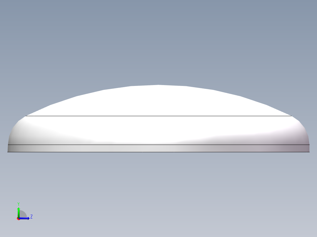 THA碟形封头DN1000左视图