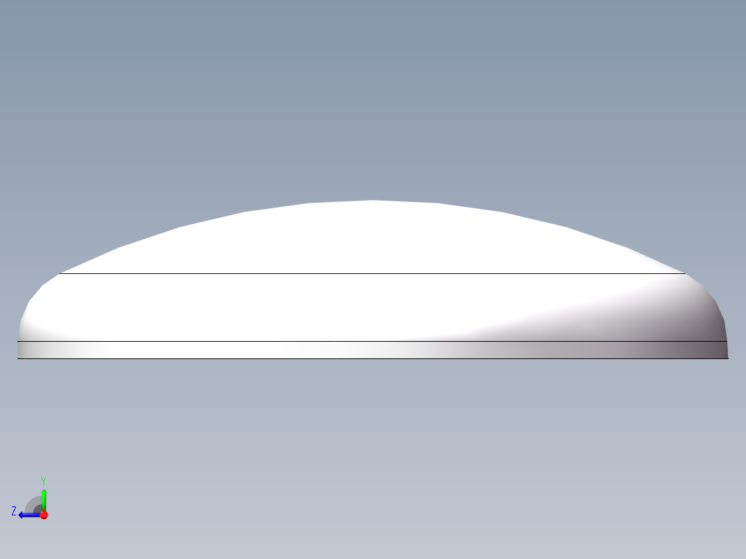 THA碟形封头DN1000右视图