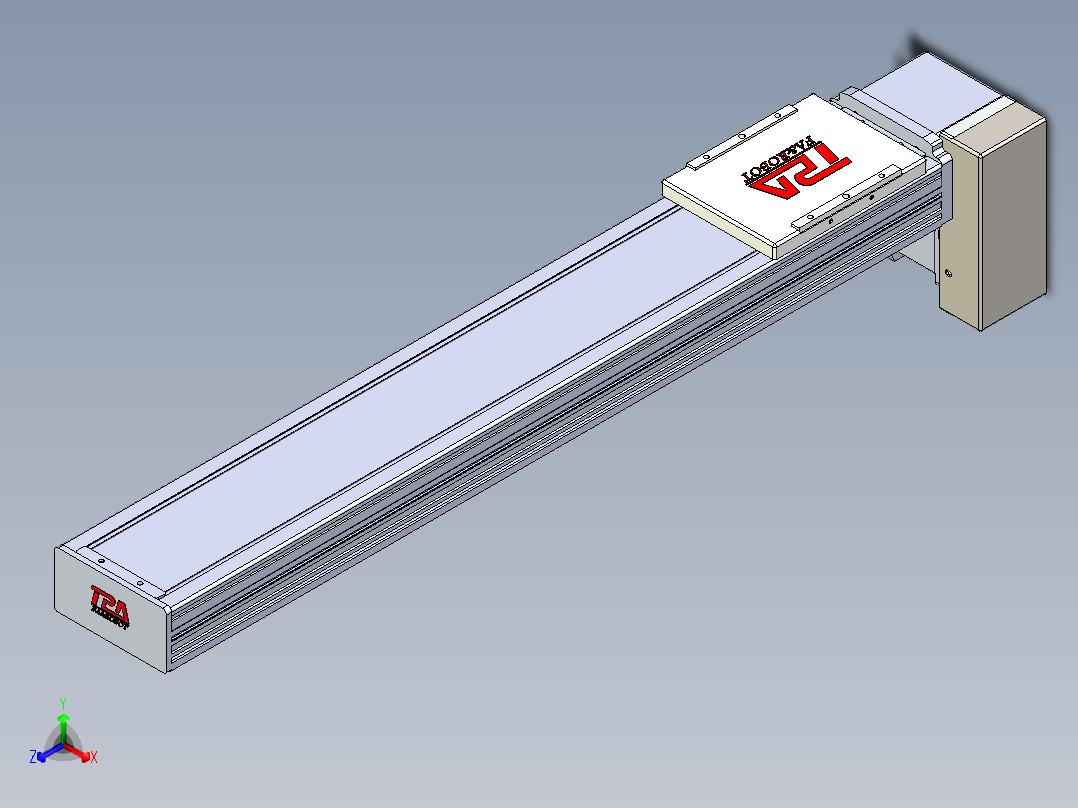 同步带全封闭直线模组TPA-HCB-110D-90-L550-LP-Y-P40-N3正等轴测图