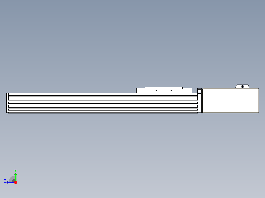 同步带全封闭直线模组TPA-HCB-110D-90-L300-ML-Y-P40-N3右视图