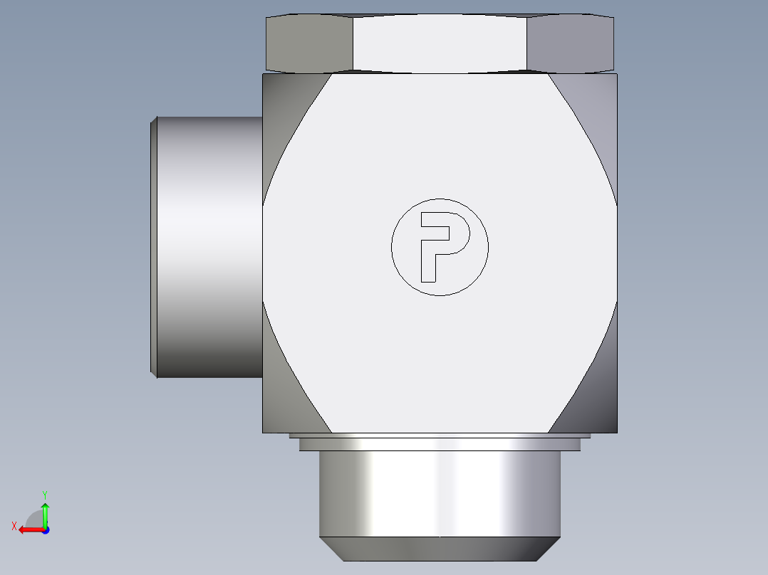 卡套式工业通用硬管接头EO_High_pressure_banjo_elbow_WH38SMKDSOMDCF后视图