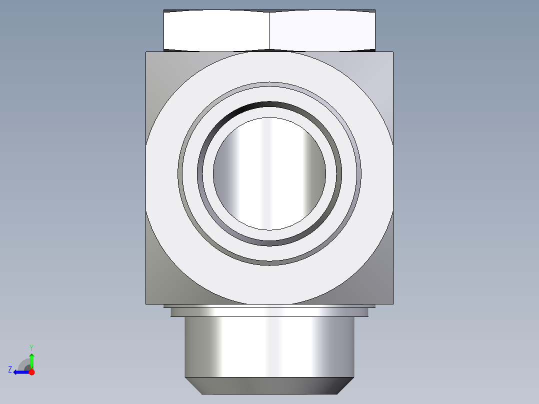卡套式工业通用硬管接头EO_High_pressure_banjo_elbow_WH38SMKDSOMDCF右视图