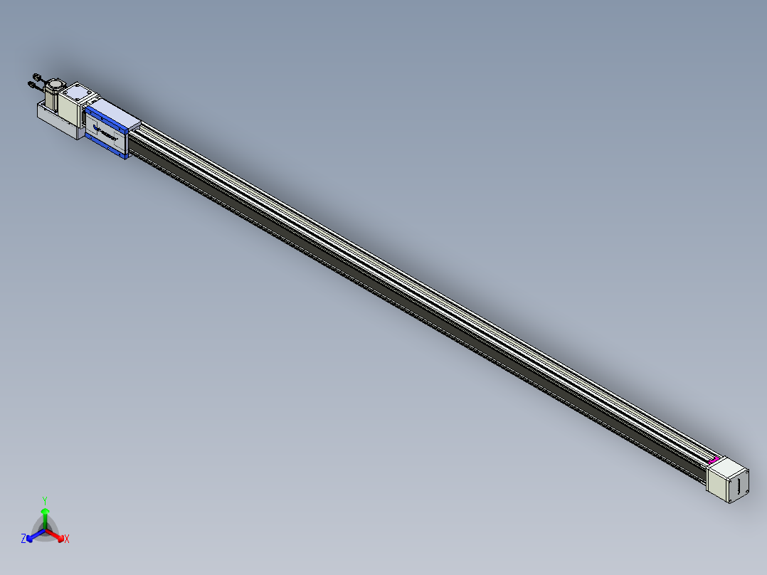 威洛博LB.GB同步带传动--欧规系列GB8-L96-S2600-BL-P40正等轴测图