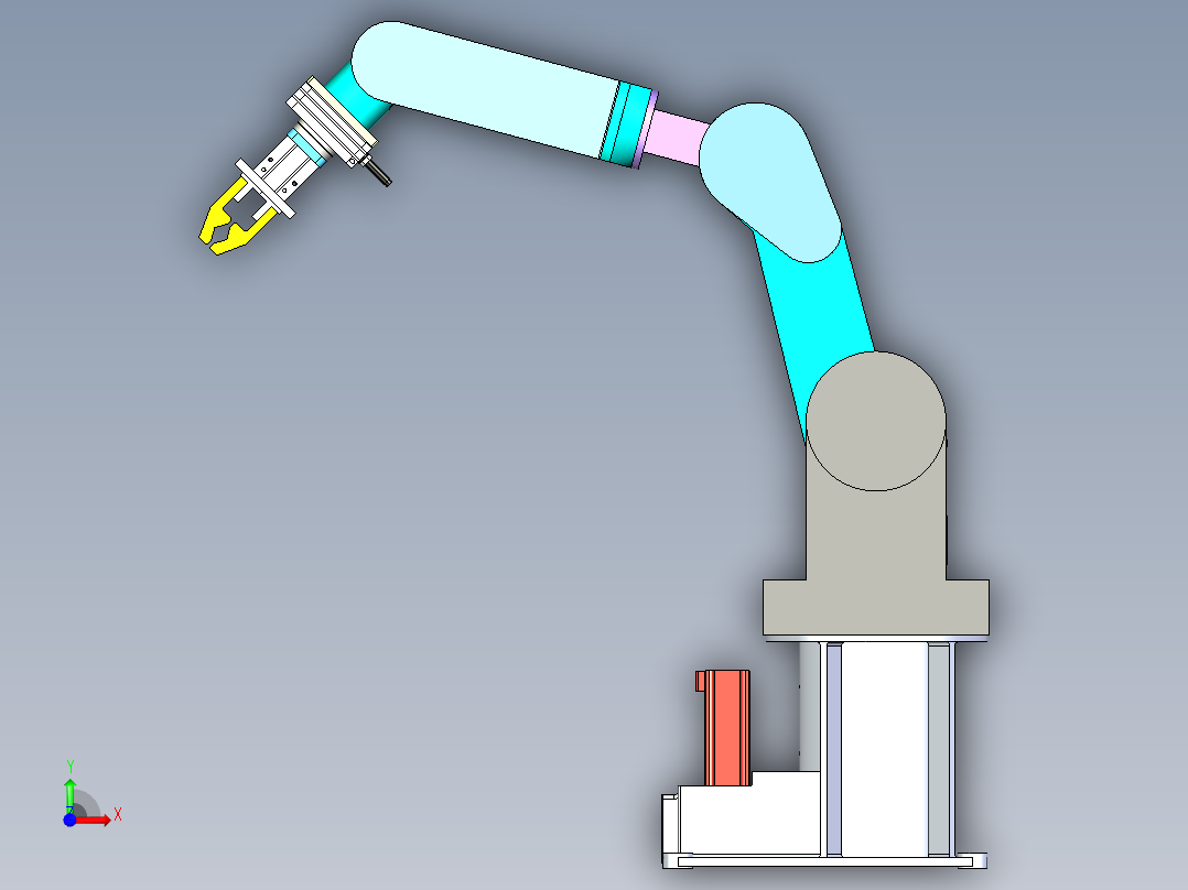 曲轴旋转搬运机械手设计含三维图＋二维图+说明书前视图