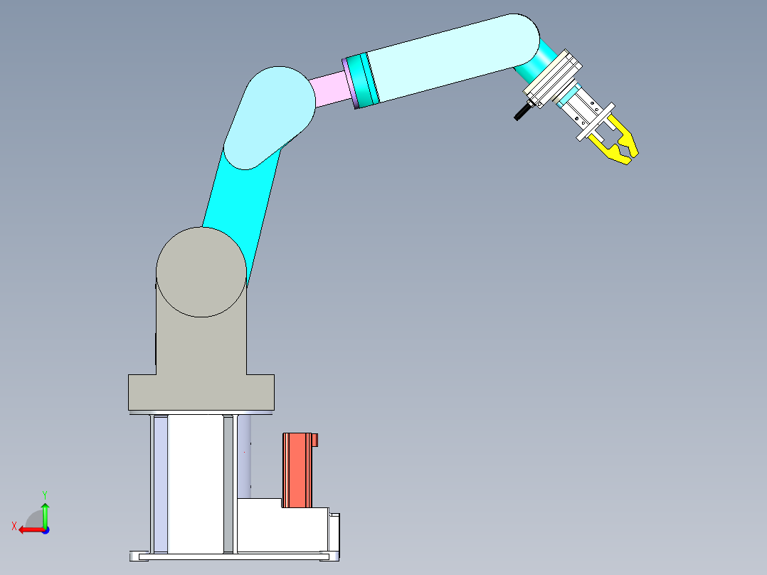 曲轴旋转搬运机械手设计含三维图＋二维图+说明书后视图