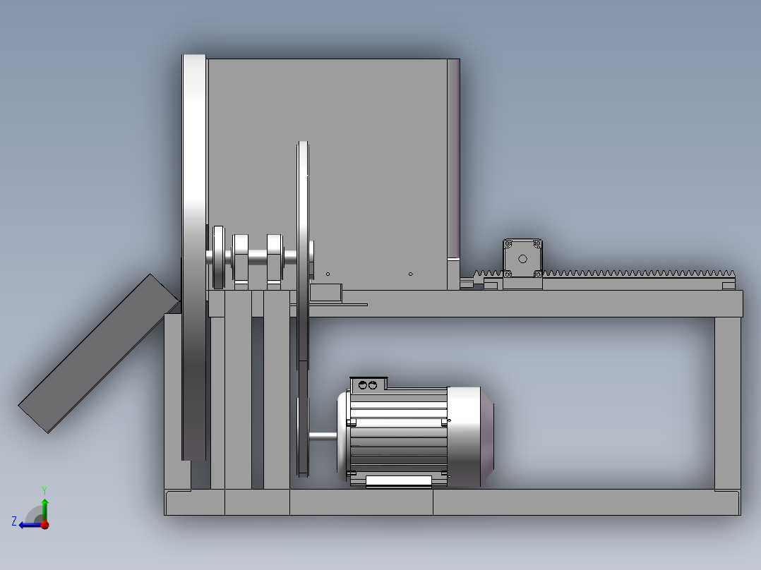 冻肉切片机的设计含三维SW模型==1175493==250右视图