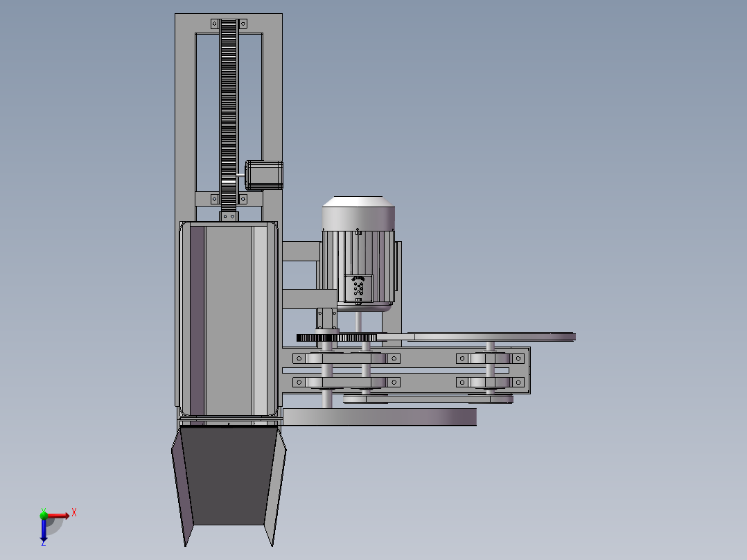 冻肉切片机的设计含三维SW模型==1175493==250俯视图