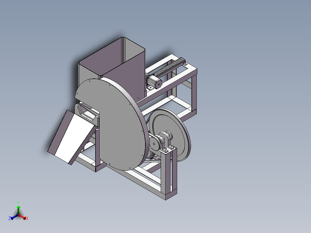 冻肉切片机的设计含三维SW模型==1175493==250正等轴测图