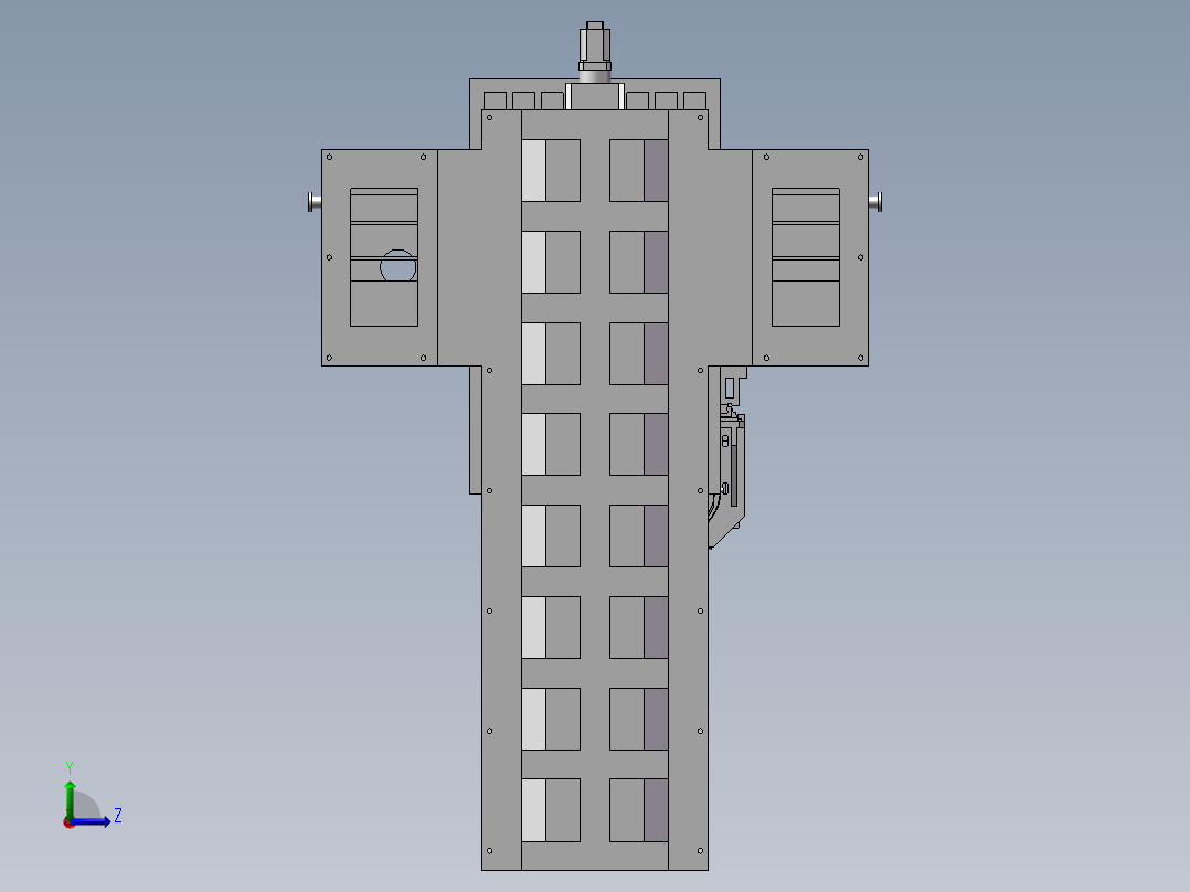 大型搅拌摩擦焊接设备模型结构SW模型图左视图