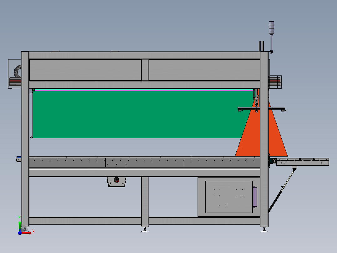 薄板尺寸ccd检测机前视图