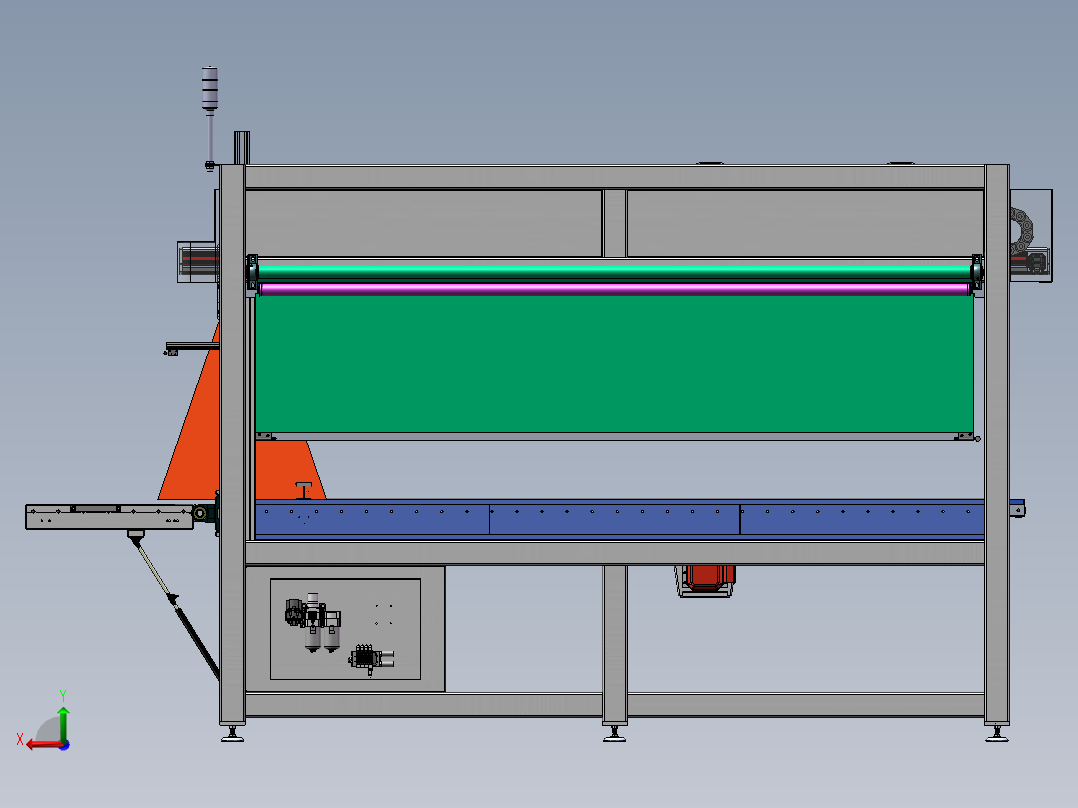 薄板尺寸ccd检测机后视图