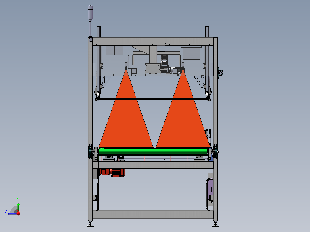 薄板尺寸ccd检测机右视图