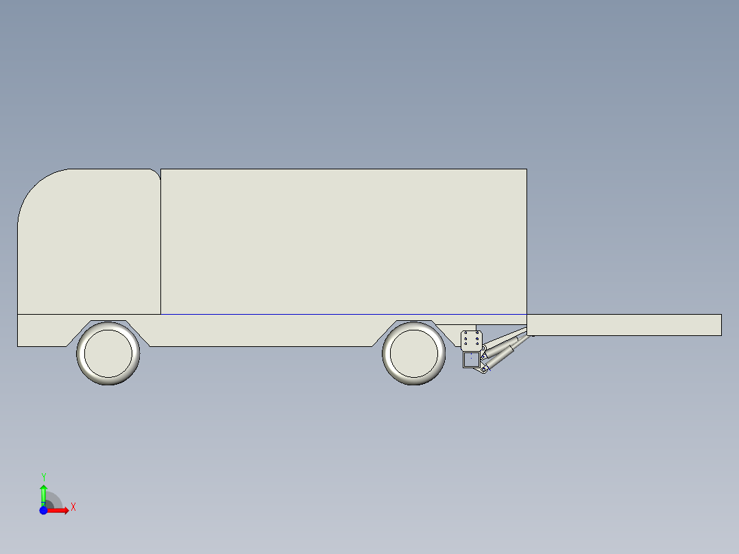 1G059--汽车升降尾板的结构设计UG三维+答辩PPT前视图