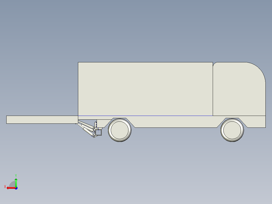 1G059--汽车升降尾板的结构设计UG三维+答辩PPT后视图
