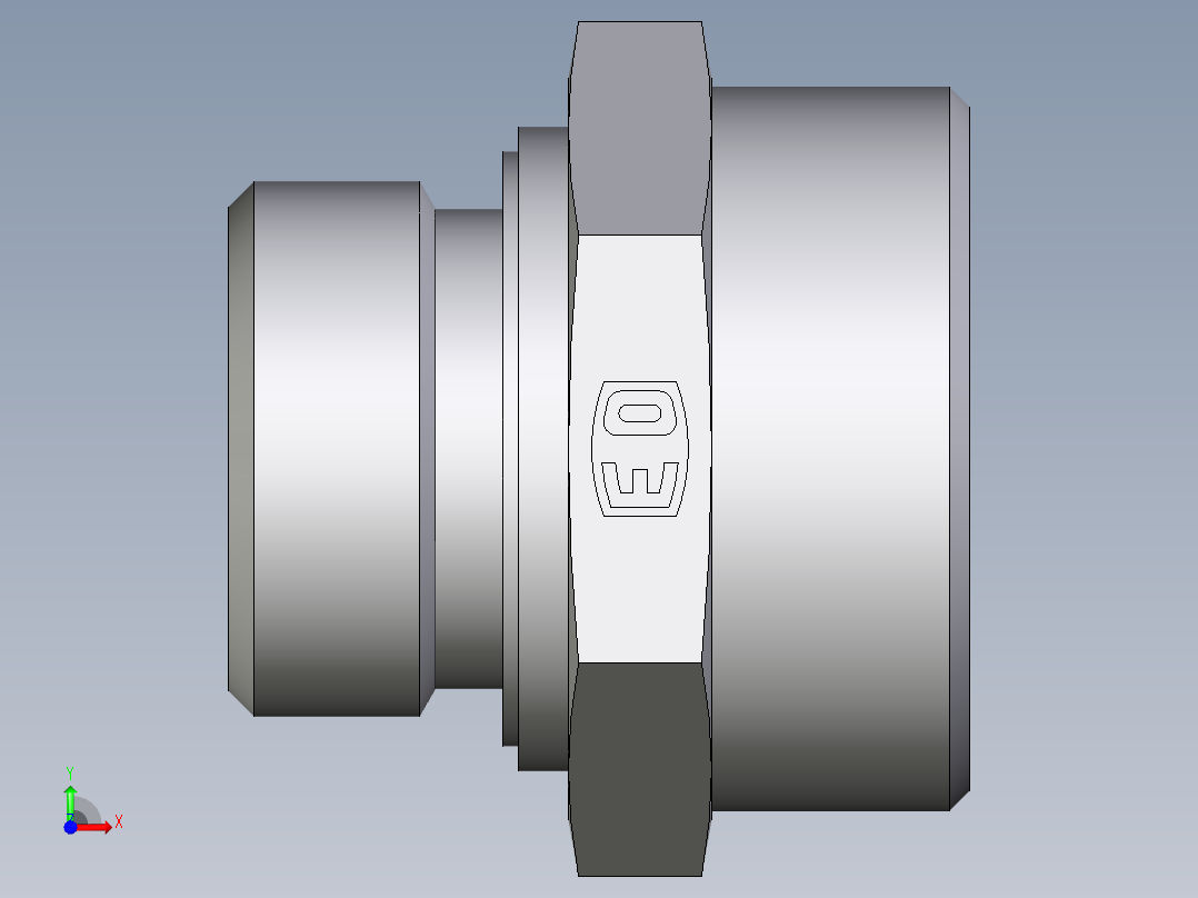 卡套式工业通用硬管接头EO_Male_Stud_connector_GE35LR1EDOMD71前视图