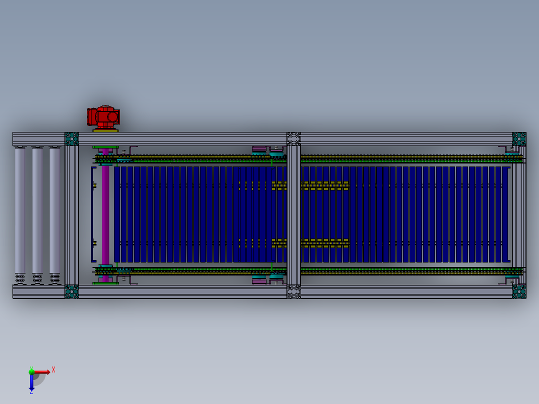 连续提升机俯视图