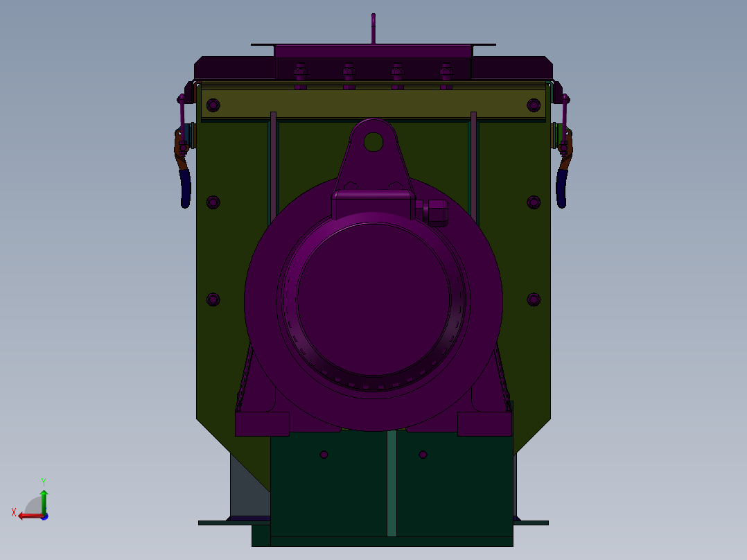 混凝土螺旋式输送机设计后视图