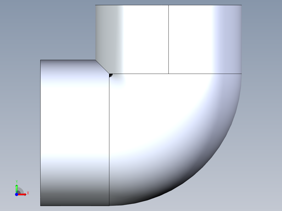 CPVC管件05-Sch80_90Elbow_SxS_9806-040 _4in前视图