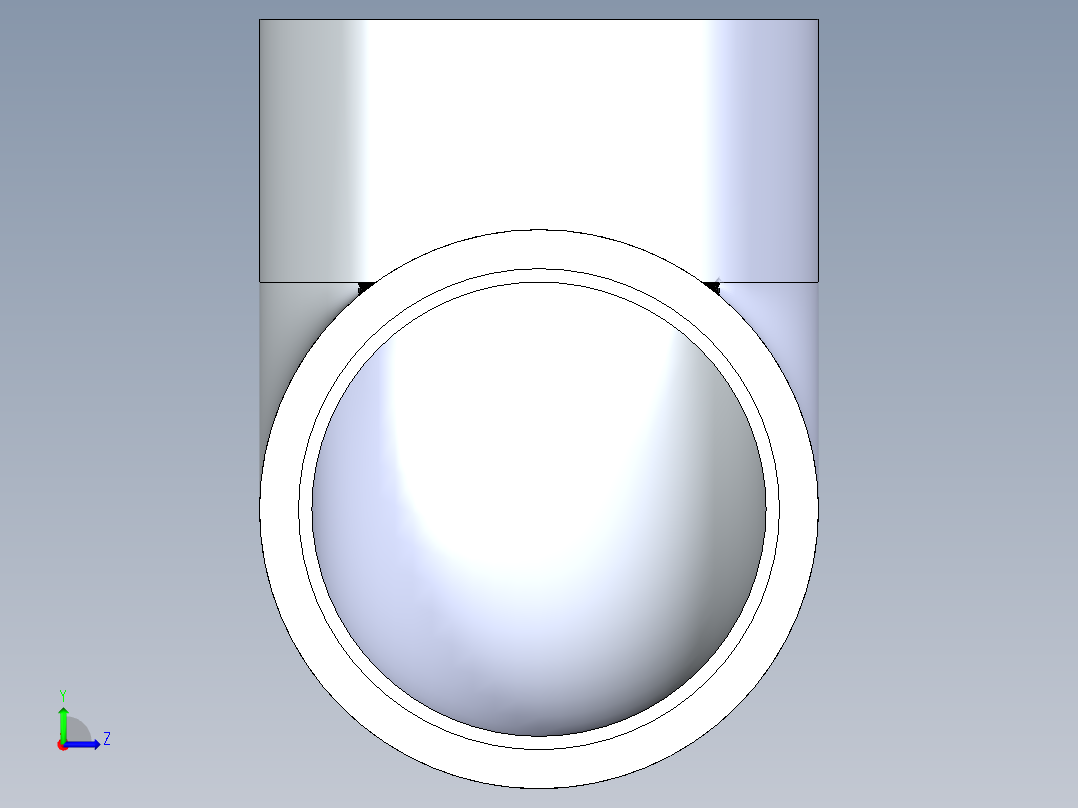 CPVC管件05-Sch80_90Elbow_SxS_9806-040 _4in左视图