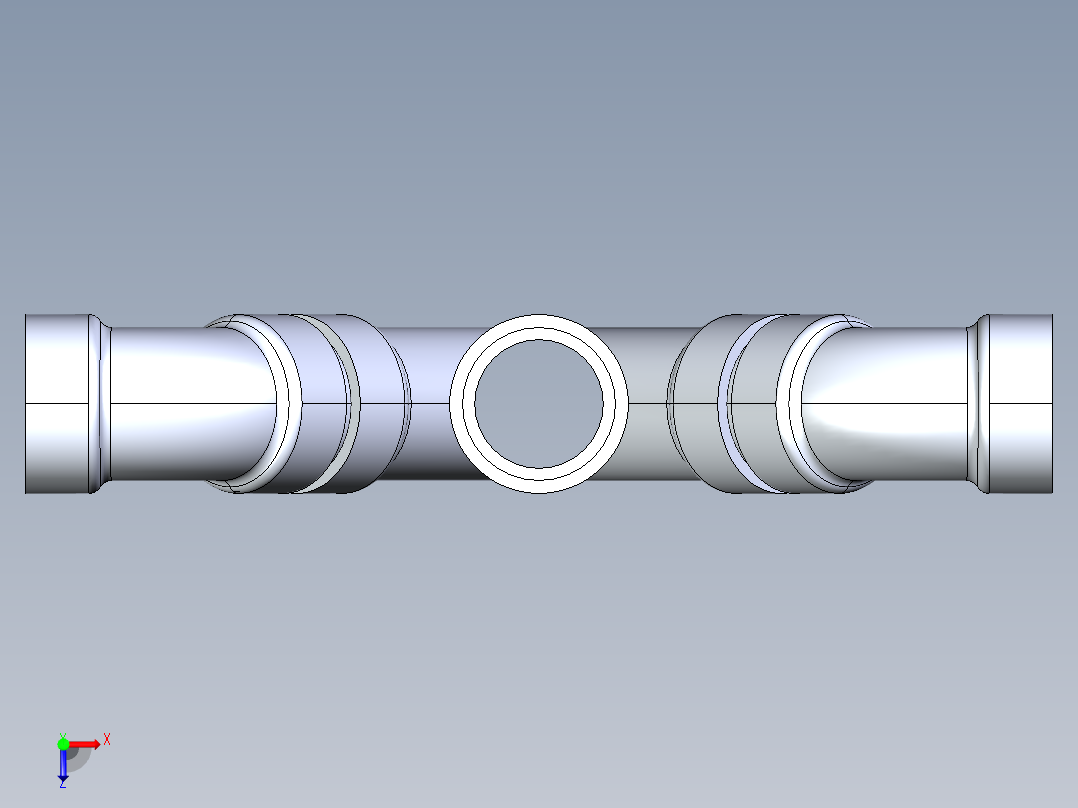 船舶管路系统S11_SeaDrainPLUS_DoubleComboWye-SxSxSxS_37E268201_1-1-2in Sea Drain Plus - Double Wye - SxSxSxS俯视图