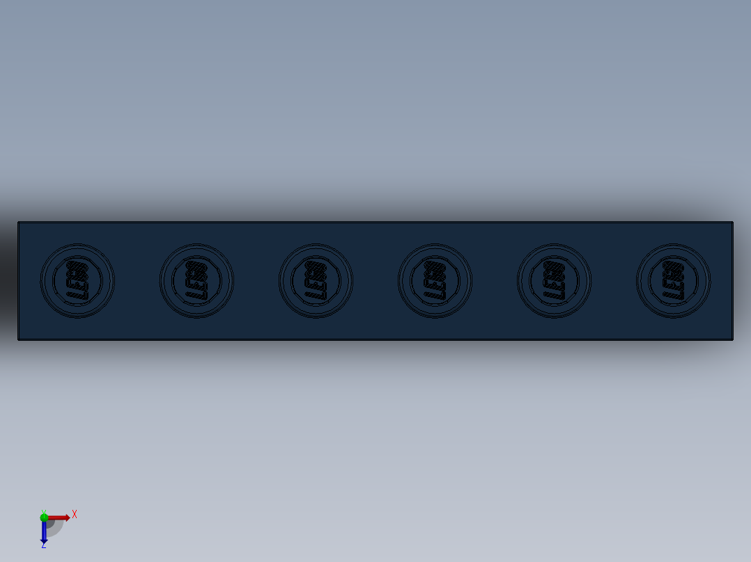 乐高机械组积木（横梁）-4261930 - 3894 Earth Blue Technic Brick 1 x 6 with Holes俯视图