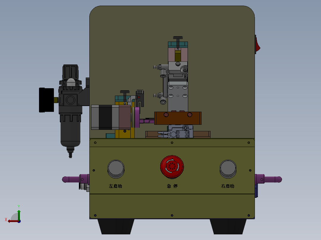 软包电池PMC折弯半自动机前视图
