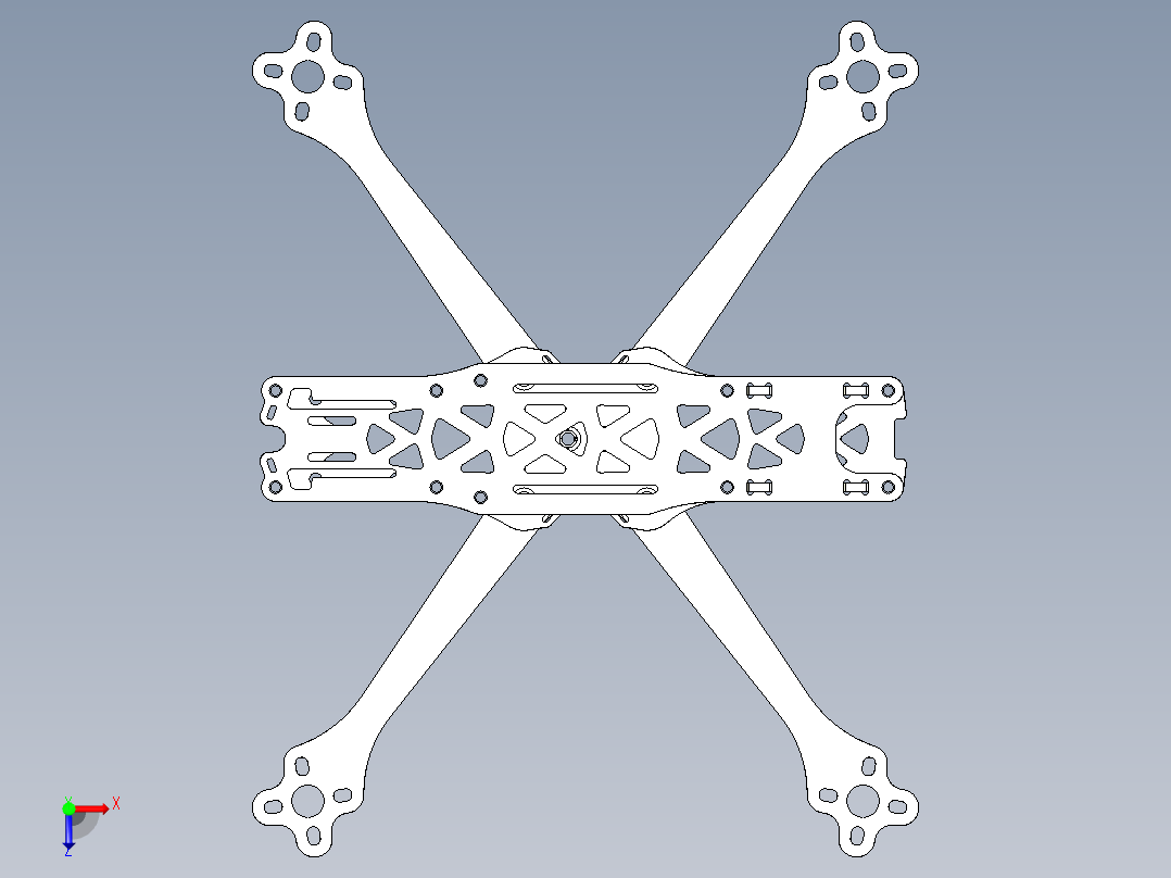 无人机 FPV 框架 5英寸俯视图