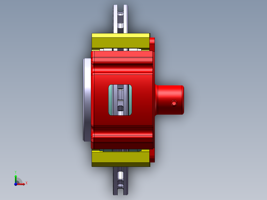 盘式制动器制动盘蹄运动仿真sw2016三维+CAD图纸=1239627==100前视图