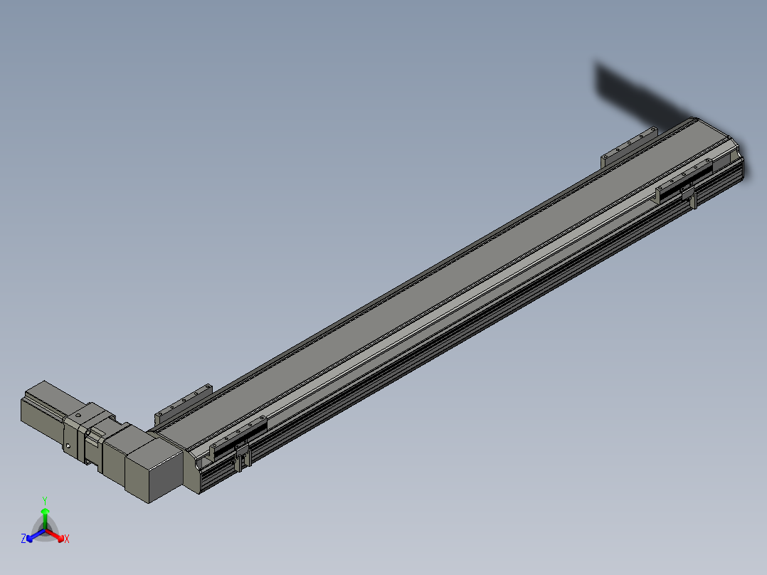 直线模组LHB17-L40-S1250-R(B)设计图纸正等轴测图