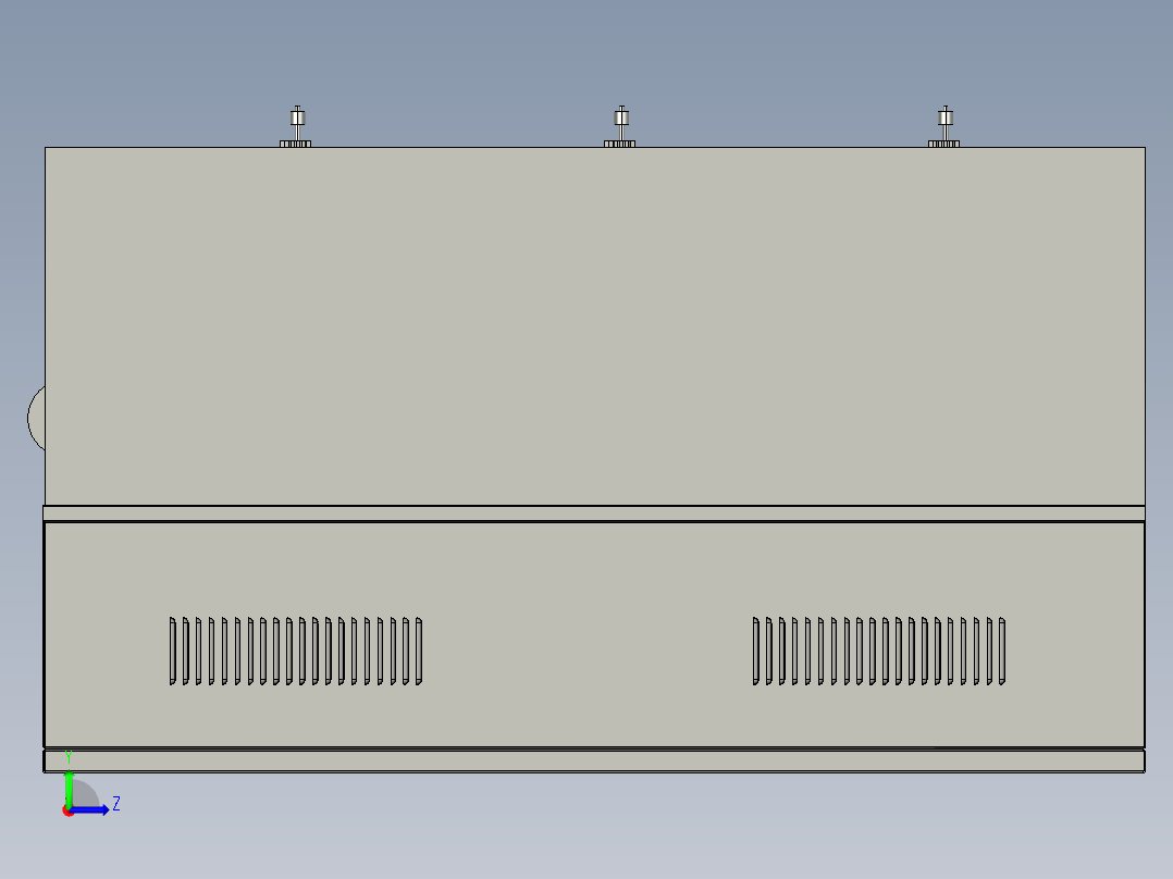 塑料板弯曲制造设备左视图