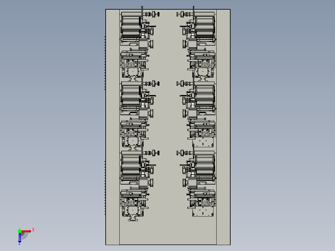 塑料板弯曲制造设备俯视图