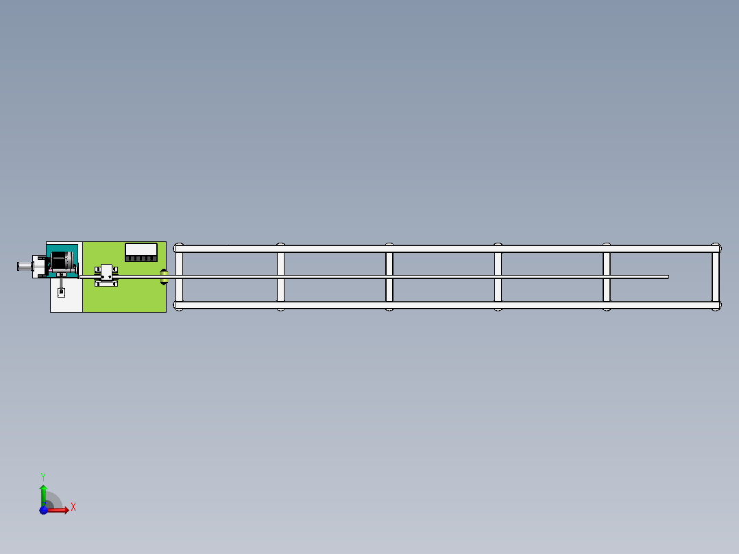 Q434-自动下料机的设计【三维SolidWorks】前视图